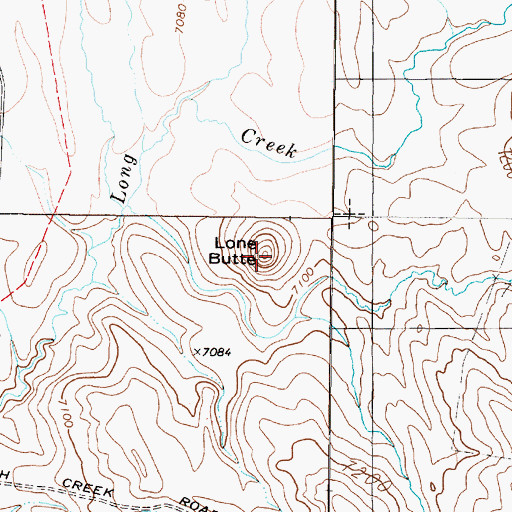Topographic Map of Lone Butte, MT