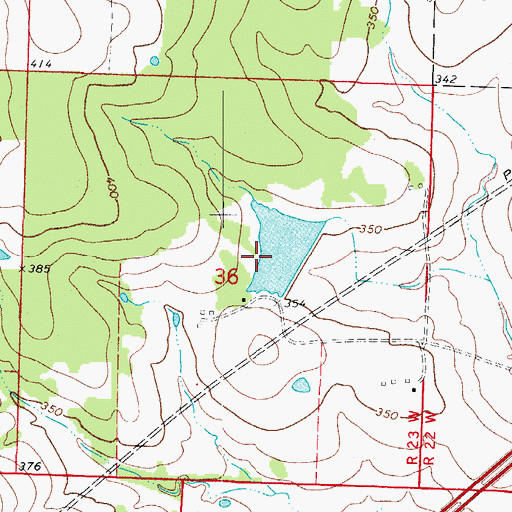 Topographic Map of Hale Lake Dam, AR