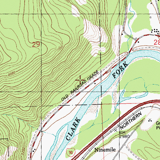 Topographic Map of Soudan, MT