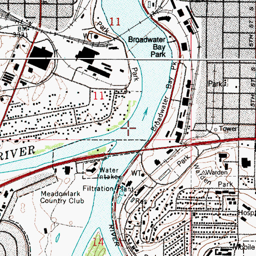 Topographic Map of Sun River, MT