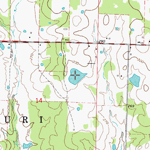 Topographic Map of Heathlake Reservoir, AR