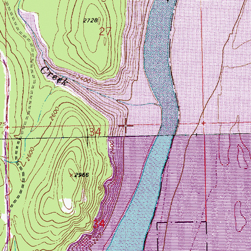 Topographic Map of Warland (historical), MT