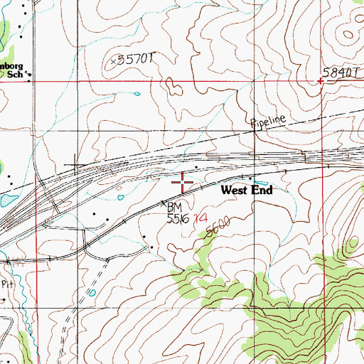 Topographic Map of West End, MT