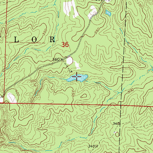 Topographic Map of Lake Bradshaw, AR