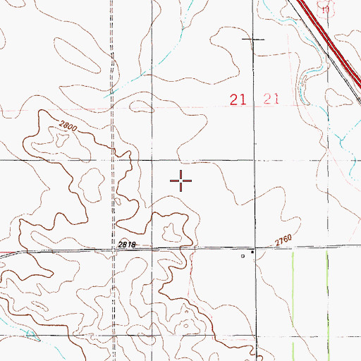 Topographic Map of Yates, MT