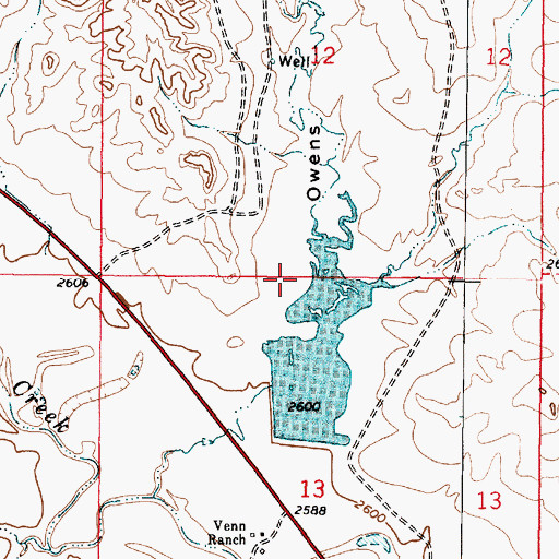 Topographic Map of Venn Number 1 Dam, MT