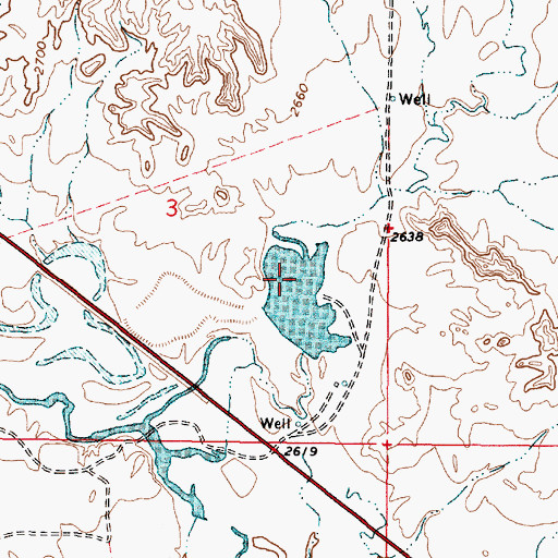Topographic Map of Venn Number 7 Dam, MT