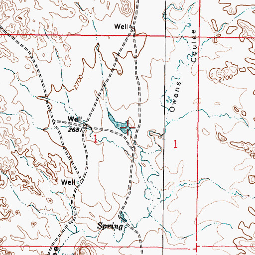 Topographic Map of Venn Number 8 Dam, MT