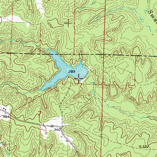 Topographic Map of Arkansas Noname 62 Dam, AR