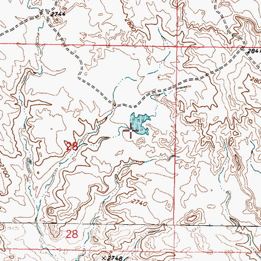 Topographic Map of Harding Number 2 Dam, MT