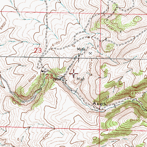 Topographic Map of Smith Dillon Mine, MT