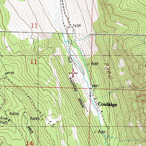 Topographic Map of Elkhorn Mill Mine, MT