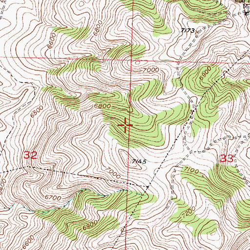 Topographic Map of Hangmans Gulch Mine, MT