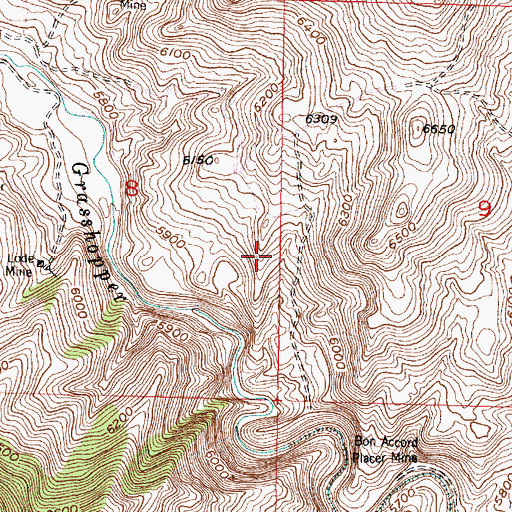 Topographic Map of Southmont Mine, MT