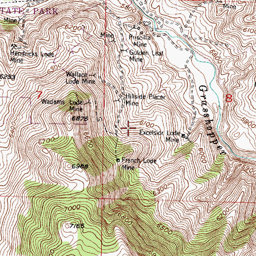 Topographic Map of French Mine, MT