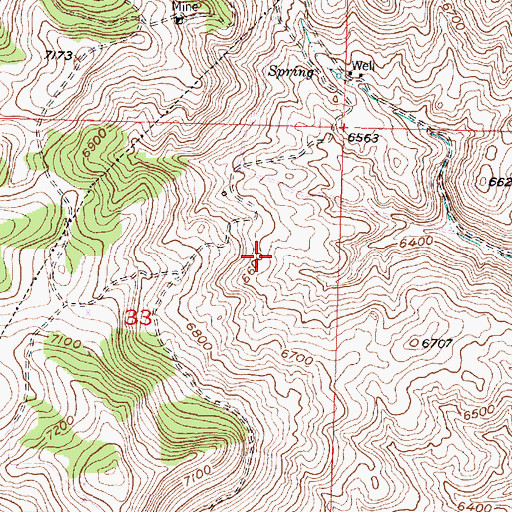 Topographic Map of Log Cabin Mine, MT