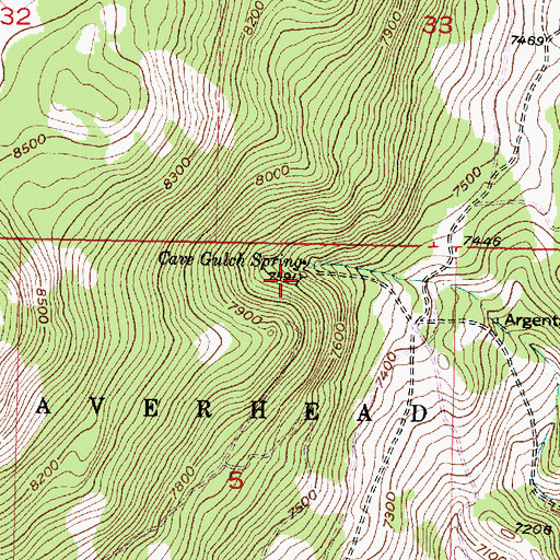 Topographic Map of Capitol Mine, MT