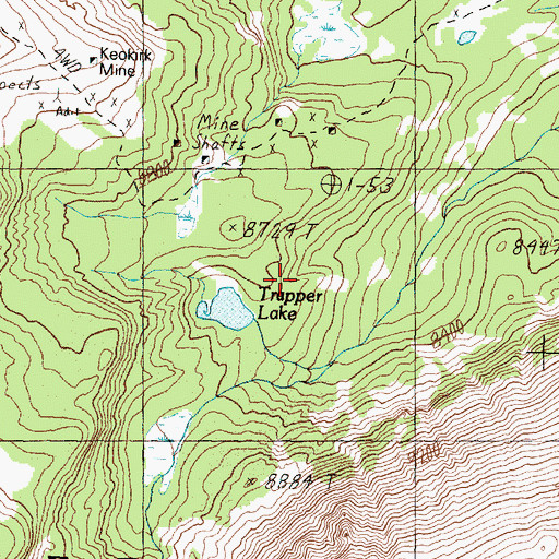 Topographic Map of Silver King Mine, MT
