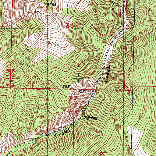 Topographic Map of Trout Creek Mine, MT