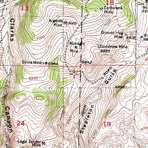 Topographic Map of NE Section 24 Mine, MT