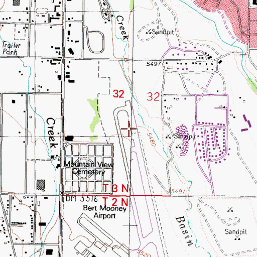 Topographic Map of Silver Queen Mine, MT