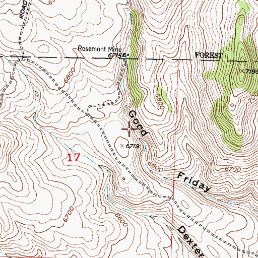 Topographic Map of White Lime Mine, MT