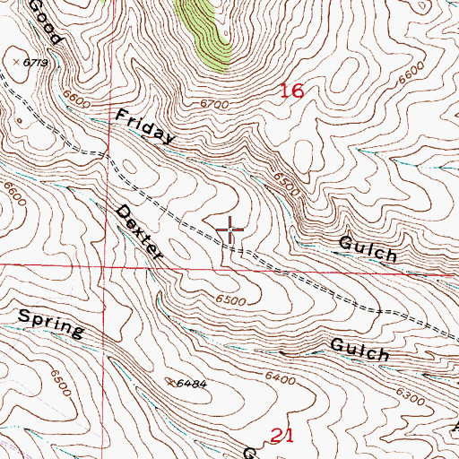 Topographic Map of Good Friday Gulch Mine, MT