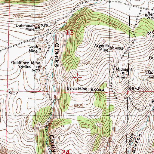 Topographic Map of Storm King Mine, MT