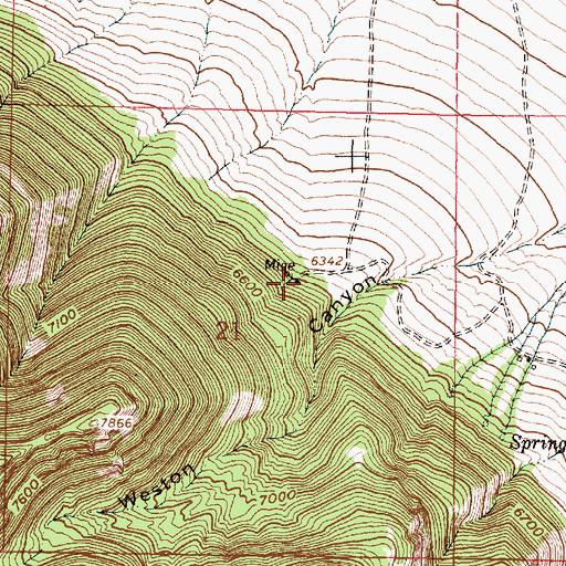 Topographic Map of Nevada Mine, MT