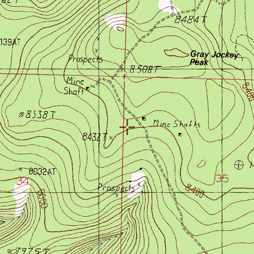 Topographic Map of Marmot Mine, MT