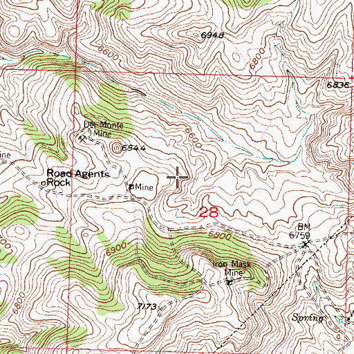 Topographic Map of Maltby S Mine, MT