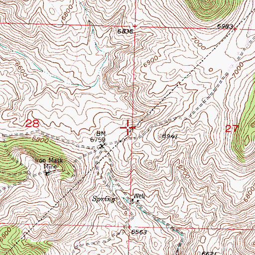 Topographic Map of Erie Mine, MT