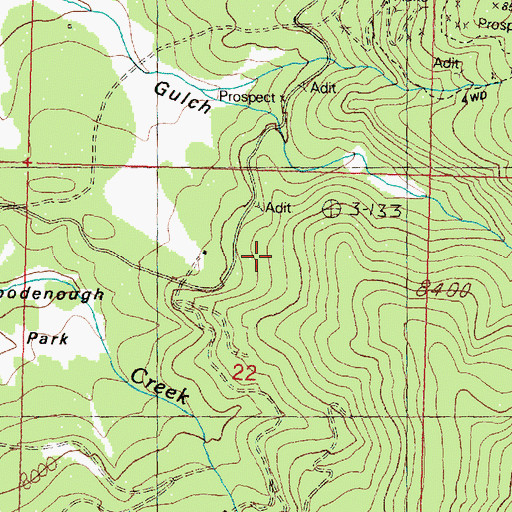 Topographic Map of Copper Queen Mine, MT