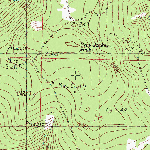 Topographic Map of Polaris Mine, MT