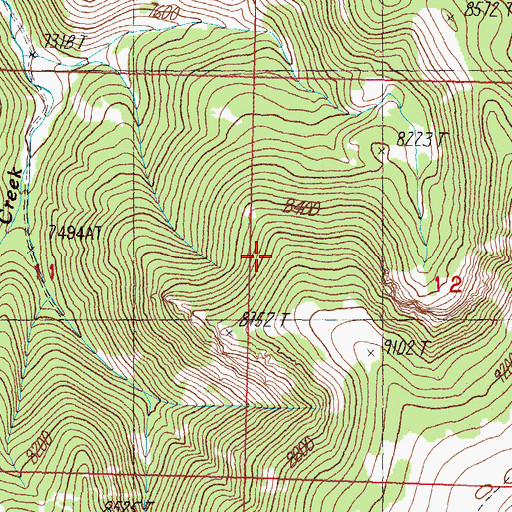Topographic Map of Upper Sweeney Mine, MT