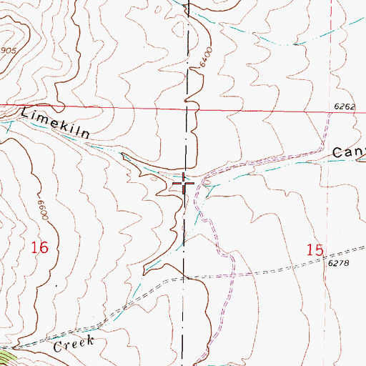 Topographic Map of Limekiln Canyon Creek Mine, MT