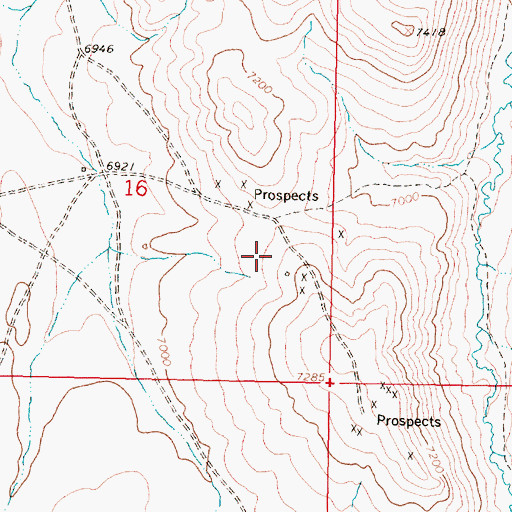 Topographic Map of SE SE Section 16 Mine, MT