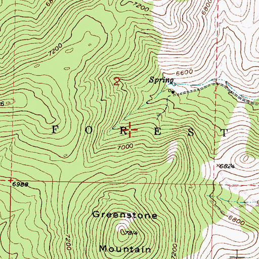 Topographic Map of Glowworm/Greenhorn Mine, MT