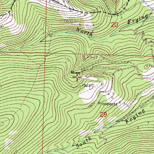 Topographic Map of Last Chance Number One Mine, MT