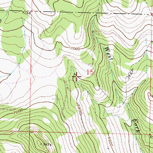 Topographic Map of Deer Canyon Mine, MT