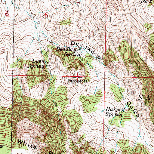 Topographic Map of McCarthy Gypsum Mine, MT