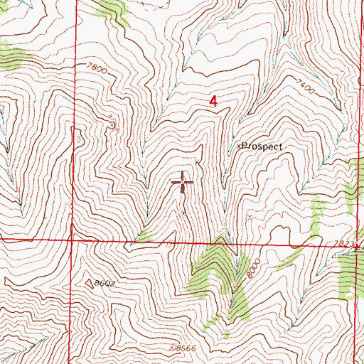 Topographic Map of Garfield Canyon Mine, MT