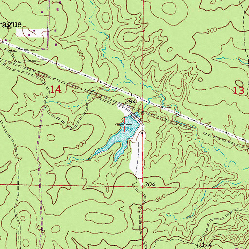 Topographic Map of Horne Lake Dam, AR