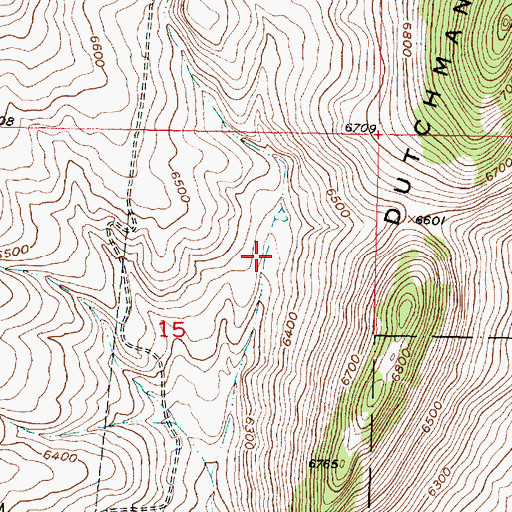 Topographic Map of Dutchman Mountain Mine, MT