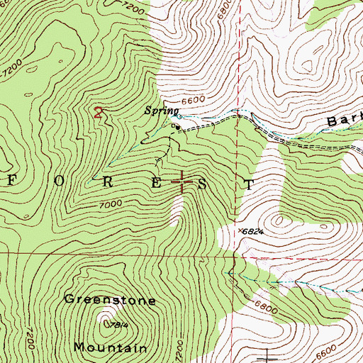 Topographic Map of Barbour Gulch Mine, MT