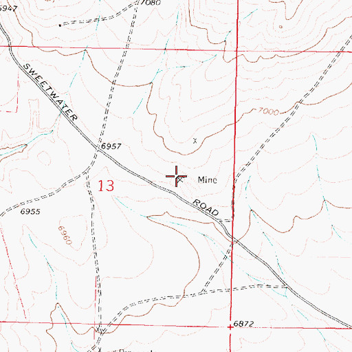 Topographic Map of SE NE Section 13 Mine, MT