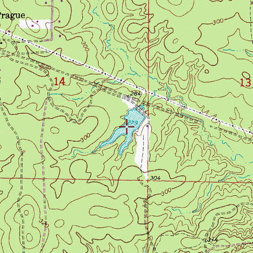 Topographic Map of Horne Lake, AR