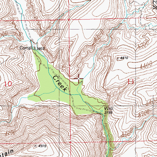 Topographic Map of Midnight Canyon, AZ