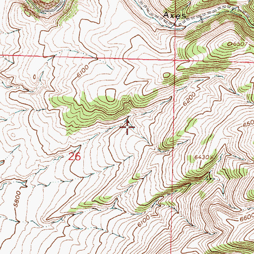 Topographic Map of NE NE Section 26 Mine, MT