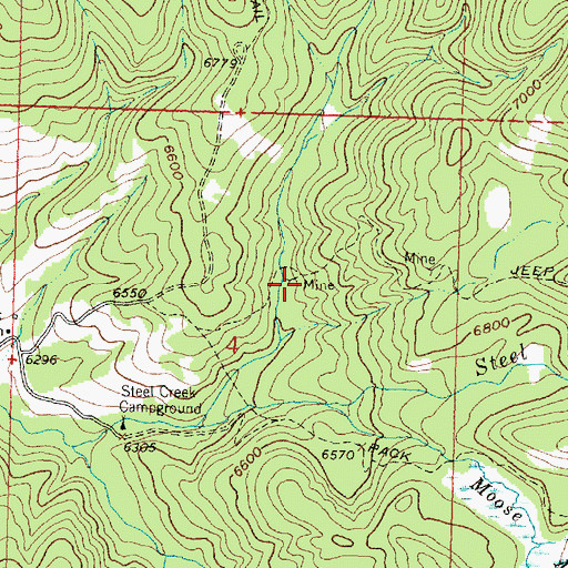 Topographic Map of Last Chance - Sugar Load Mine, MT